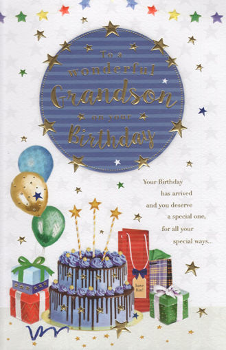 Picture of WONDERFUL GRANSON ON YOUR BIRTHDAY CARD